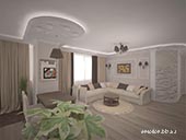 классическая гостиная-студия