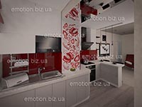 роспись стены и зеркало на потолке