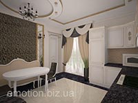 фацетированые зеркала в интерьере кухни