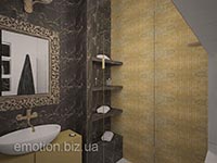 черная и белая плитка в санузле