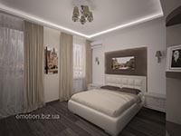 интерьер спальни в нейтральных тонах