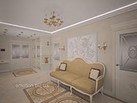 классический интерьр холла в квартире