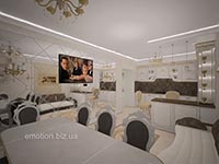 дизайн кухни-столовой в классическом стиле