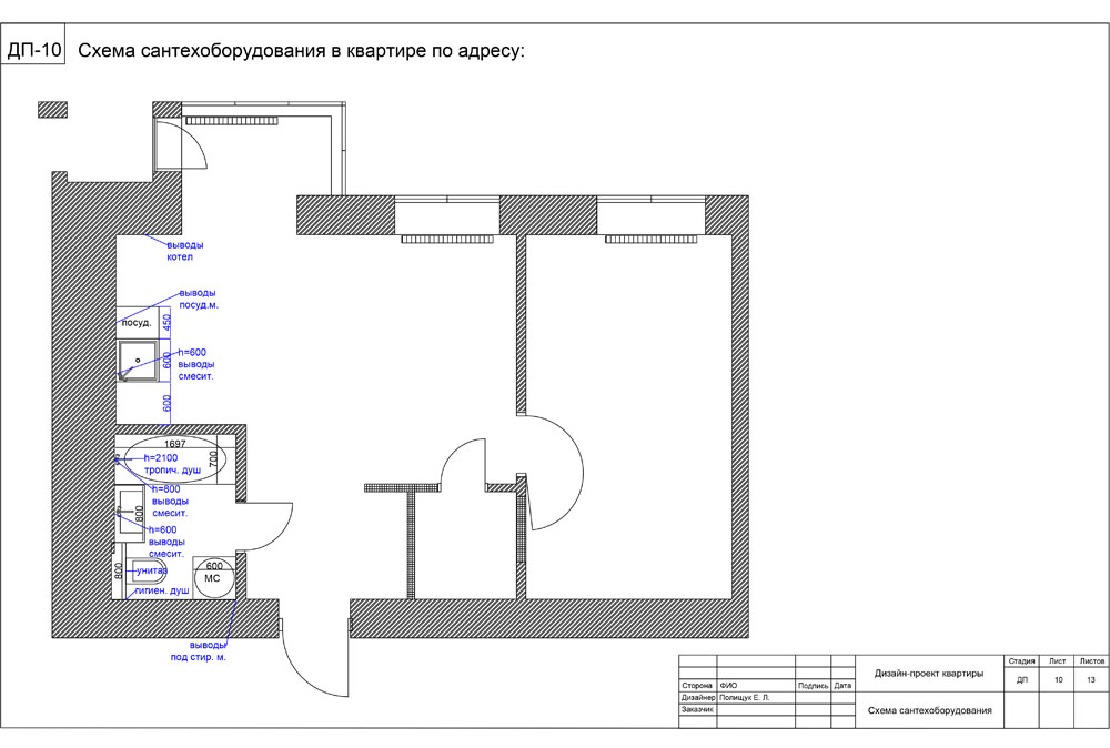 план розміщення сантехобладнання
