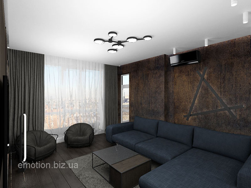 комната в стиле лофт